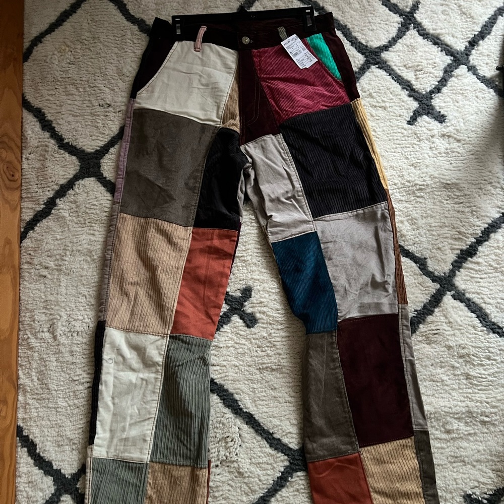 Patchwork pants, handmade, vintage style, baggy pants